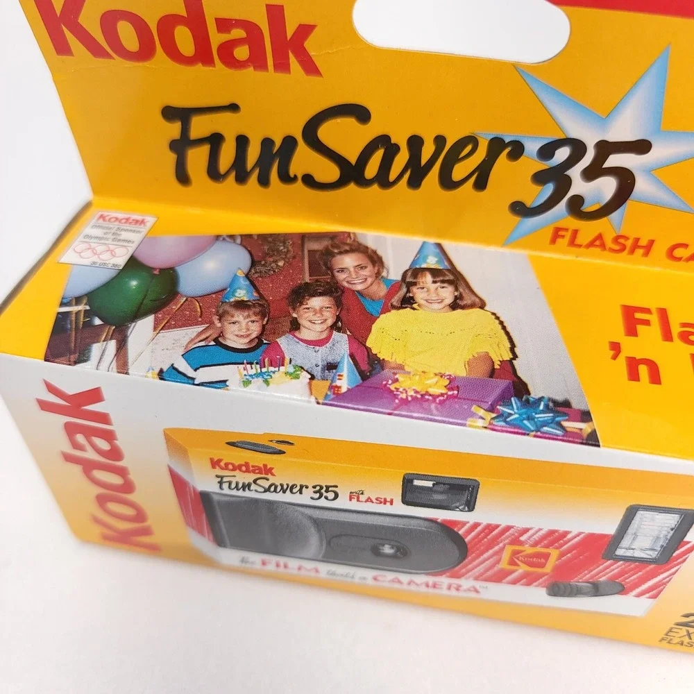 Kodak Fun Saver 35 Flash Film Camera 27 Exposures 1998 35mm New Sealed‎ NOS